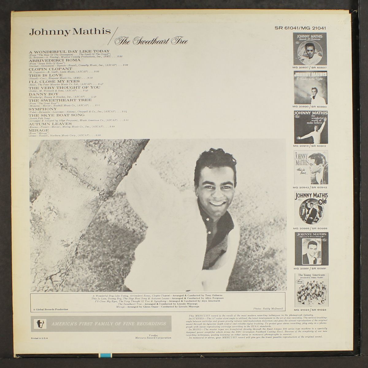 the sweetheart tree by JOHNNY MATHIS