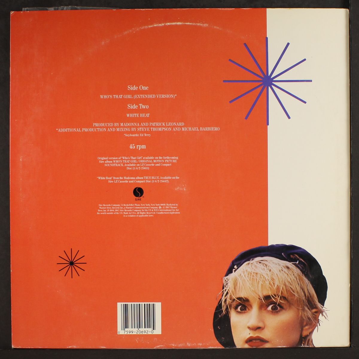 who's that girl / white heat by MADONNA
