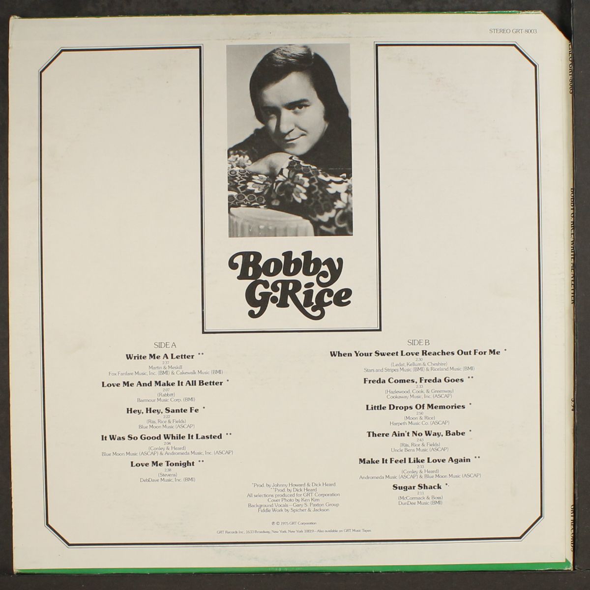 write me a letter by BOBBY G. RICE