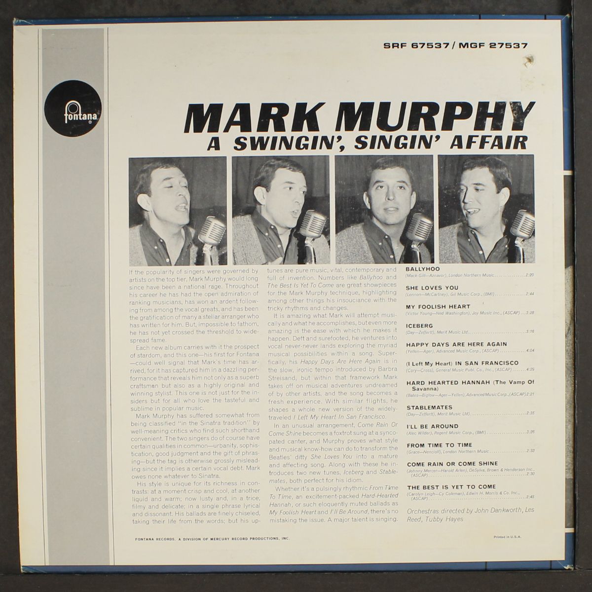 a swingin', singin' affair by MARK MURPHY