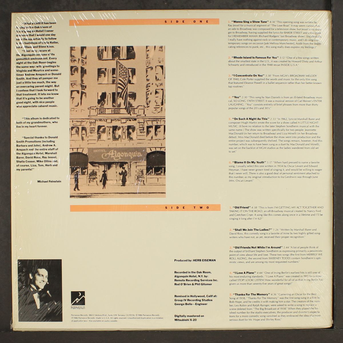 live at the algonquin by MICHAEL FEINSTEIN