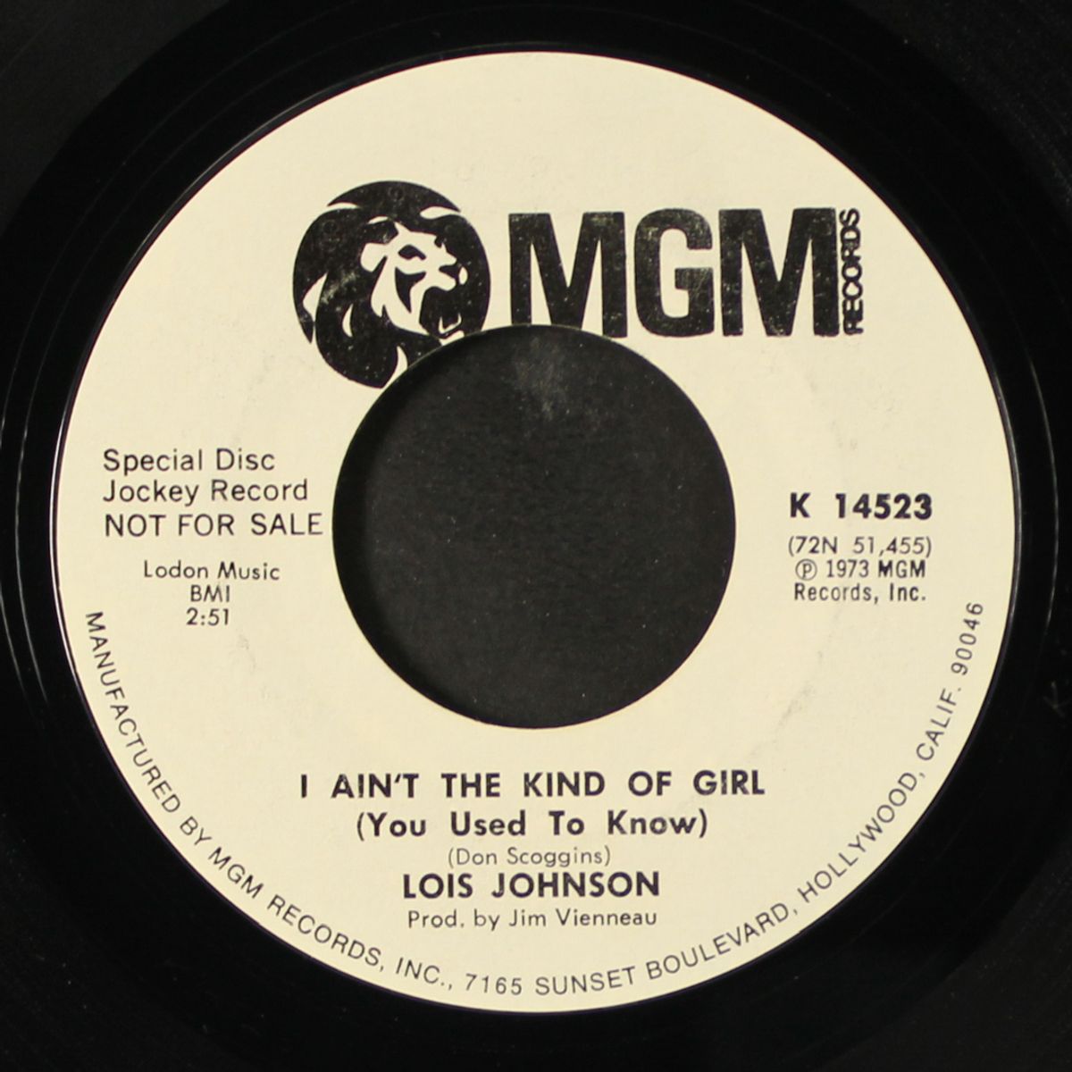 when he touches me / i ain't the kind of girl by LOIS JOHNSON