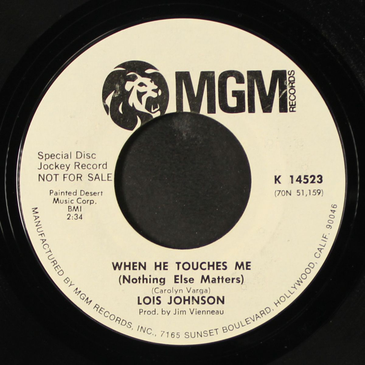 when he touches me / i ain't the kind of girl by LOIS JOHNSON