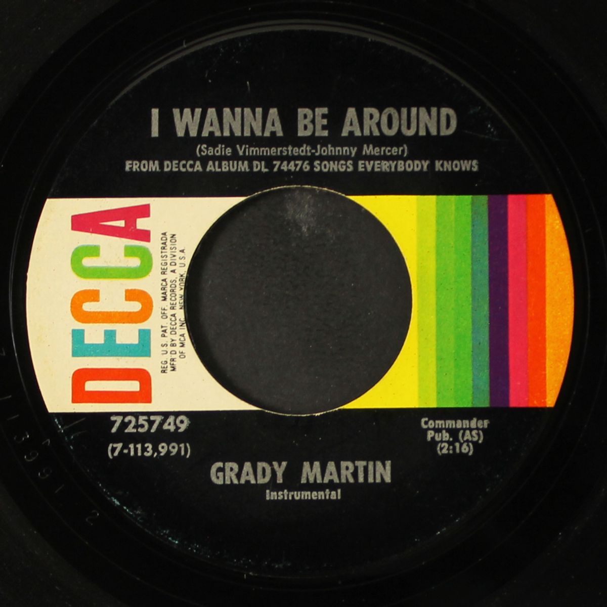 i wanna be around / alley cat by GRADY MARTIN