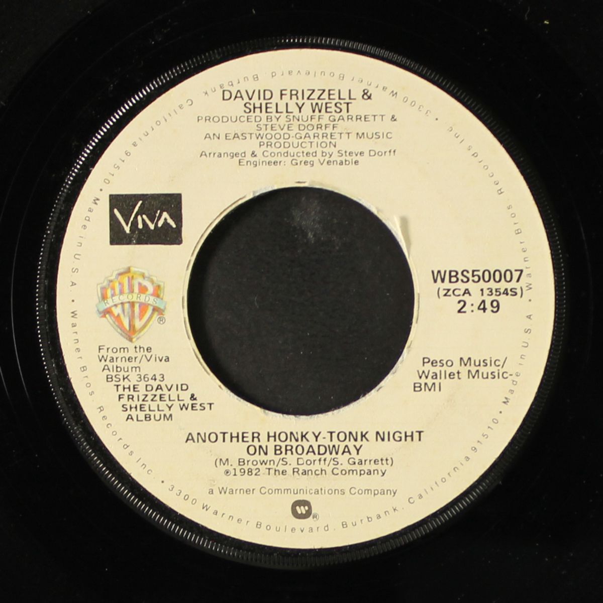 another honky-tonk night on broadway / mono by DAVID FRIZZELL & SHELLY WEST
