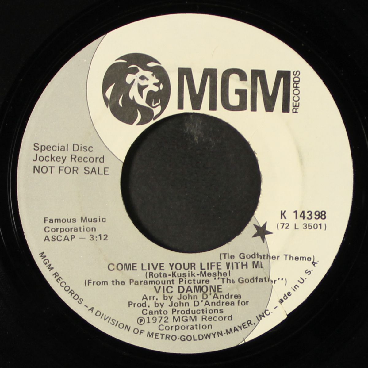 come live your life with me / tomorrow belongs to the children by VIC DAMONE