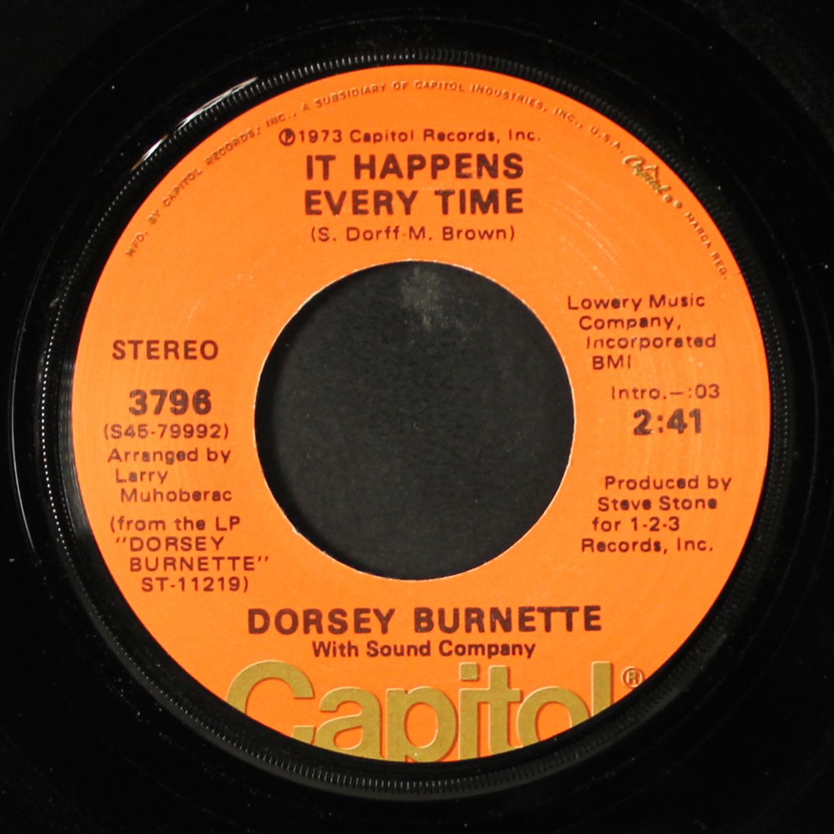mr. jukebox, sing a lullaby / it happens every time by DORSEY BURNETTE