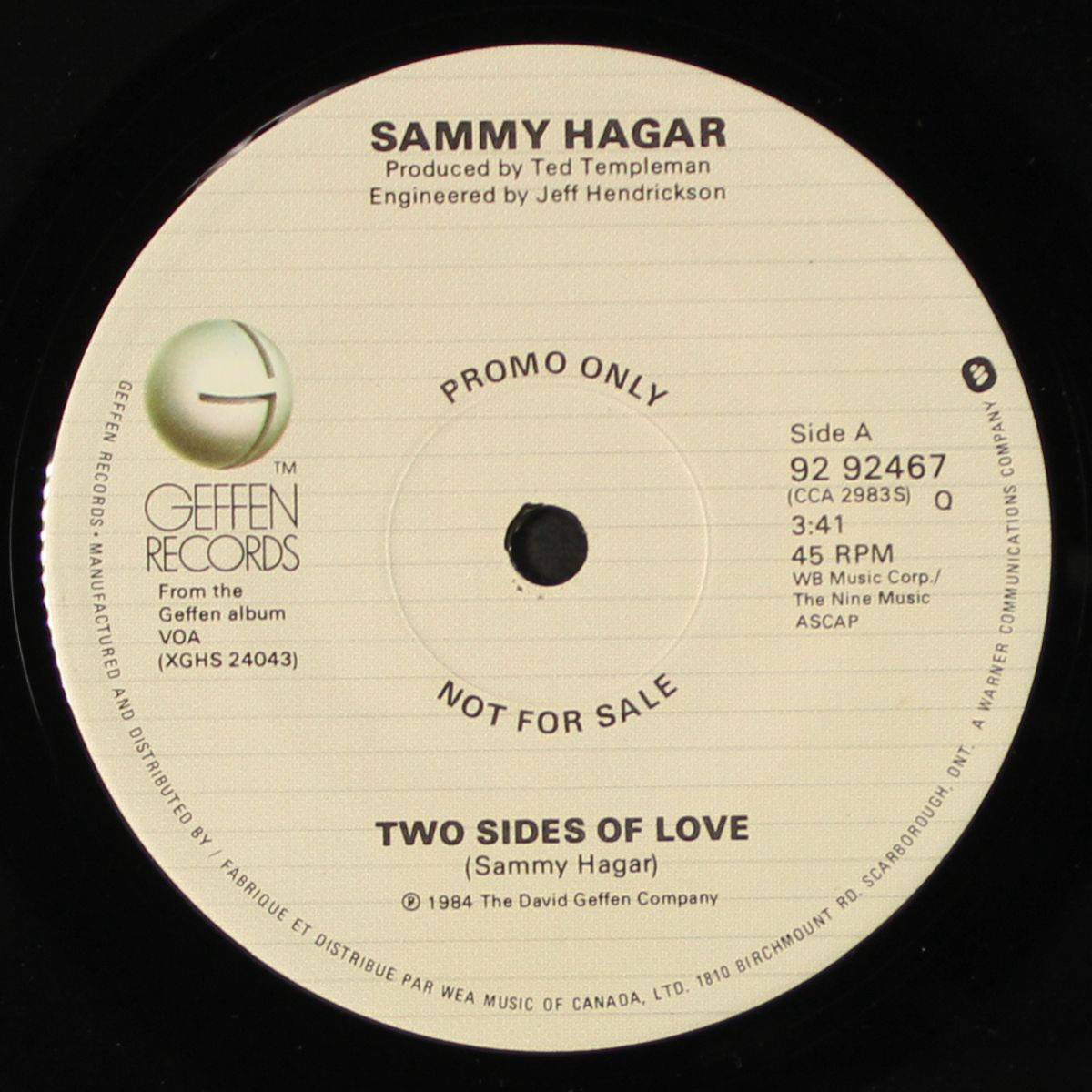 two sides of love / burnin' down the city by SAMMY HAGAR