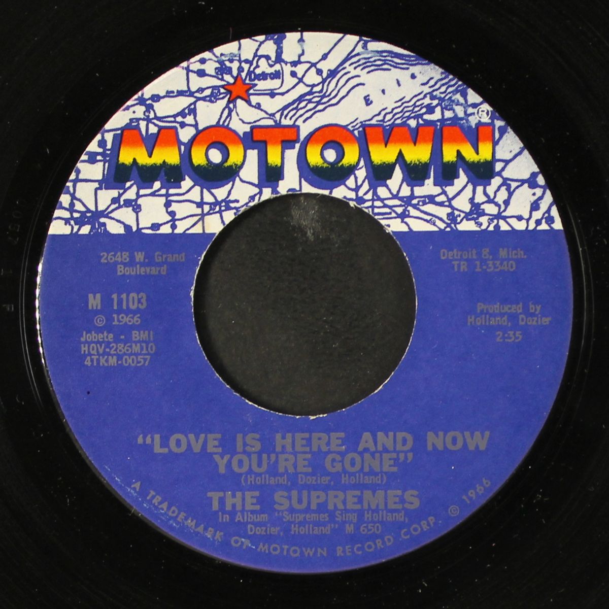 love is here and now you're gone / there's no stopping us now by SUPREMES