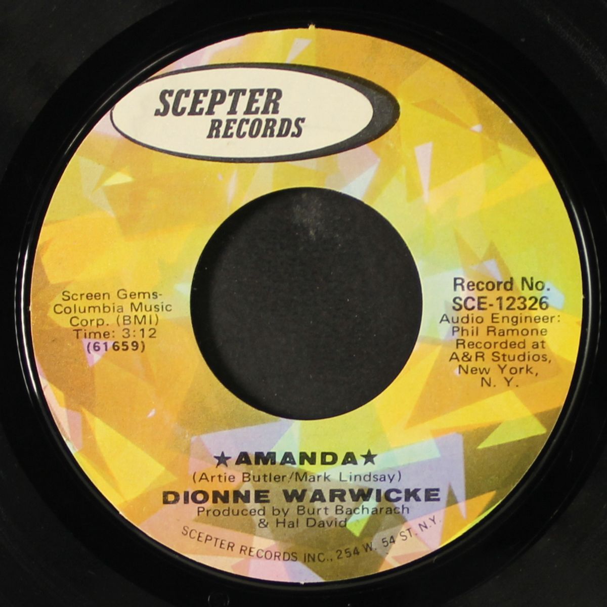 amanda / he's moving on by DIONNE WARWICK