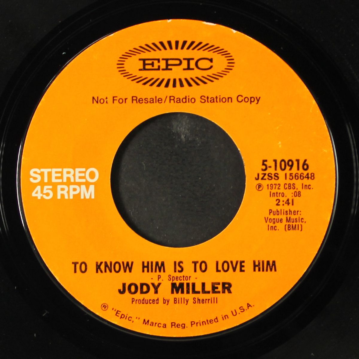 to know him is to love him / make me your kind of woman by JODY MILLER