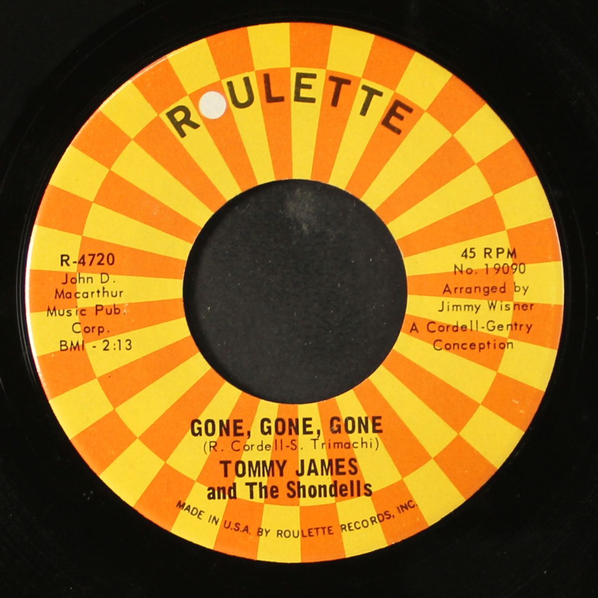 i think we're alone now / gone gone gone by TOMMY JAMES & SHONDELLS