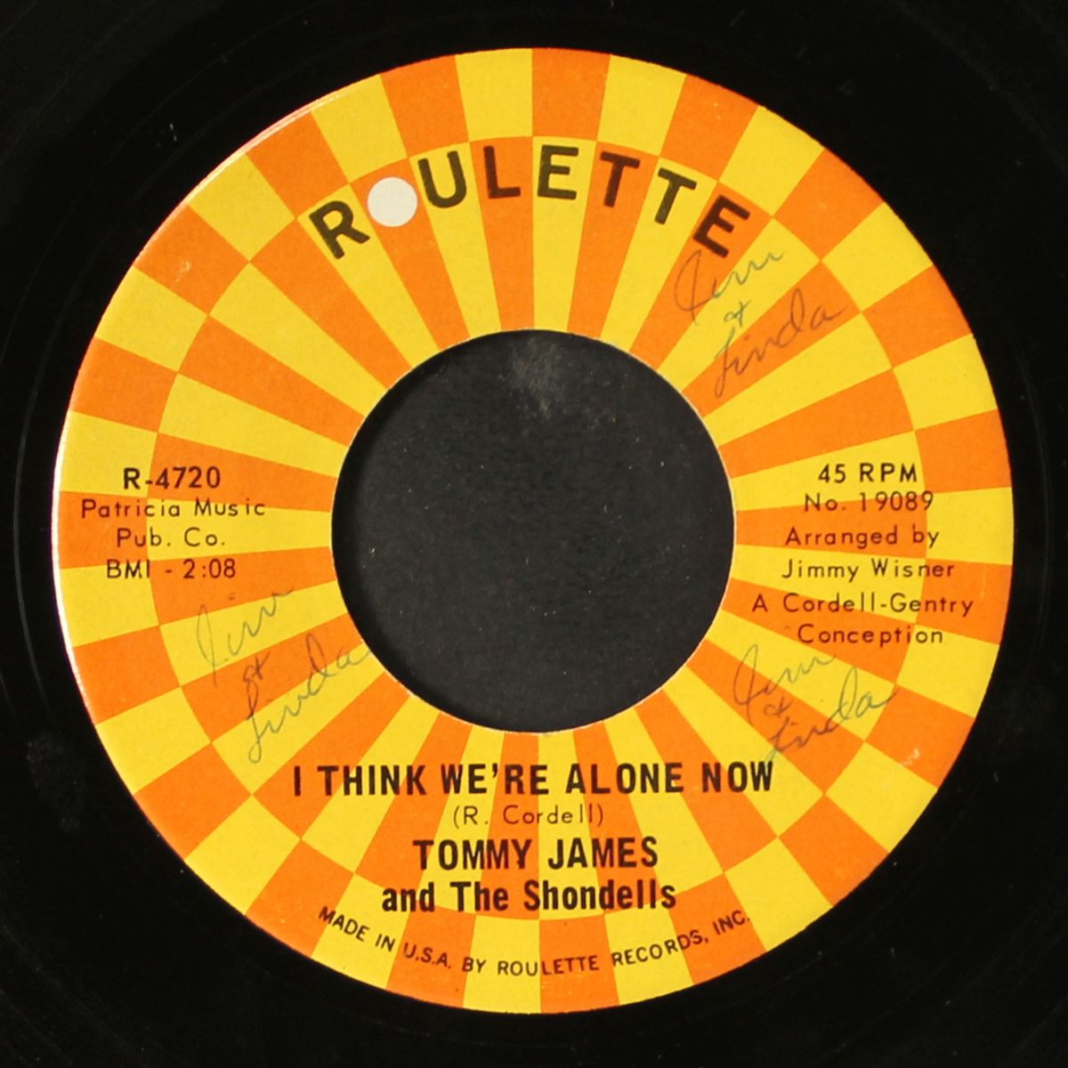 i think we're alone now / gone gone gone by TOMMY JAMES & SHONDELLS