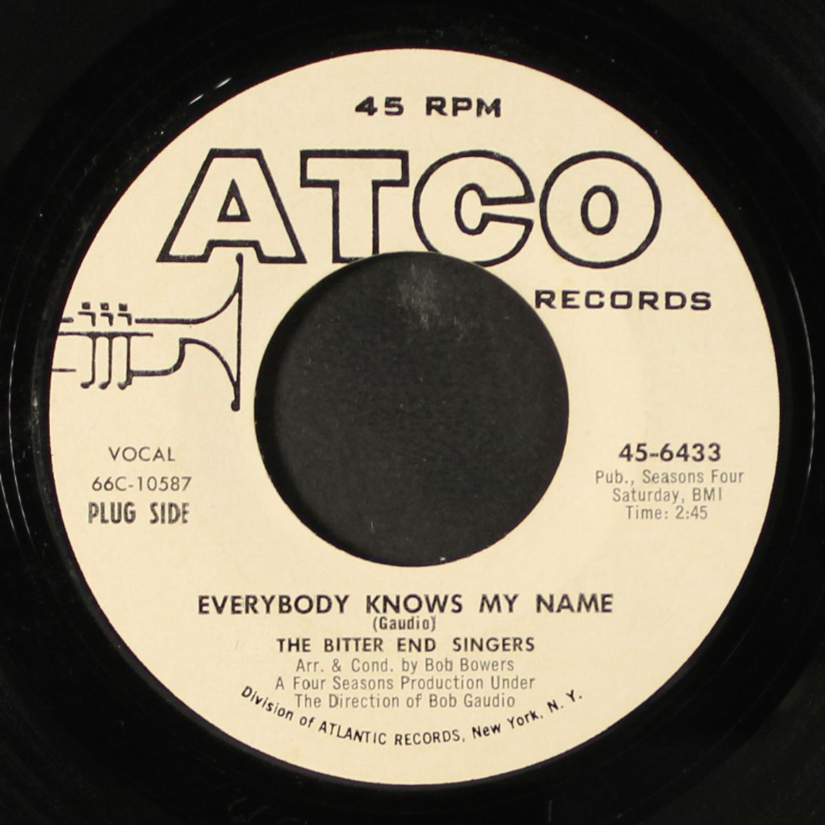 come the mornin' / everybody knows my name by BITTER END SINGERS