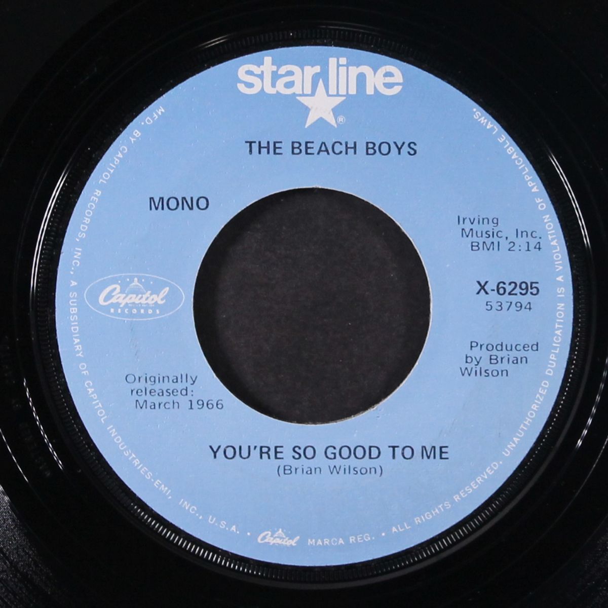 you're so good to me / sloop john b by BEACH BOYS