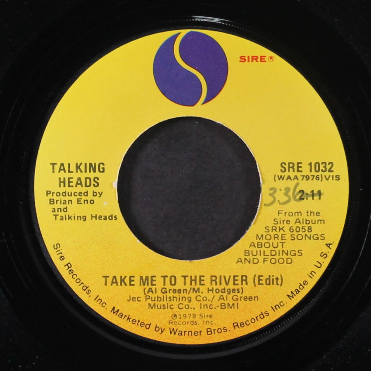 take me to the river / thank you for sending me an angel by TALKING HEADS