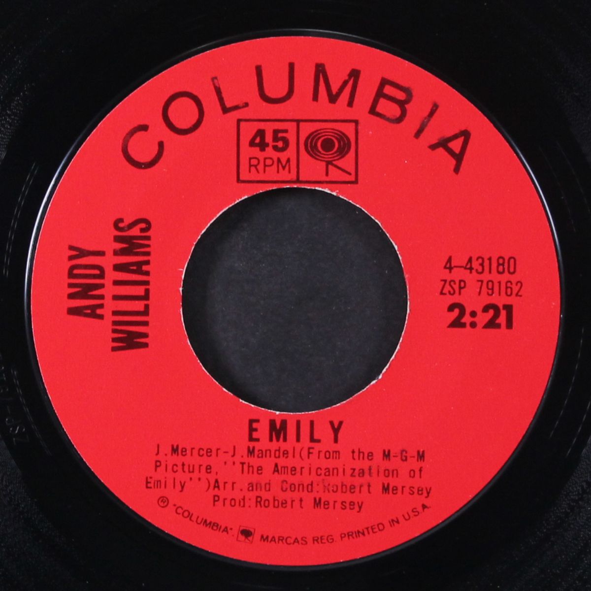 dear heart / emily by ANDY WILLIAMS