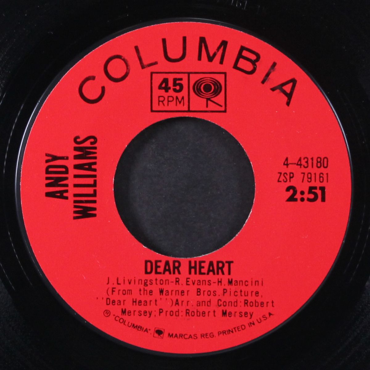 dear heart / emily by ANDY WILLIAMS