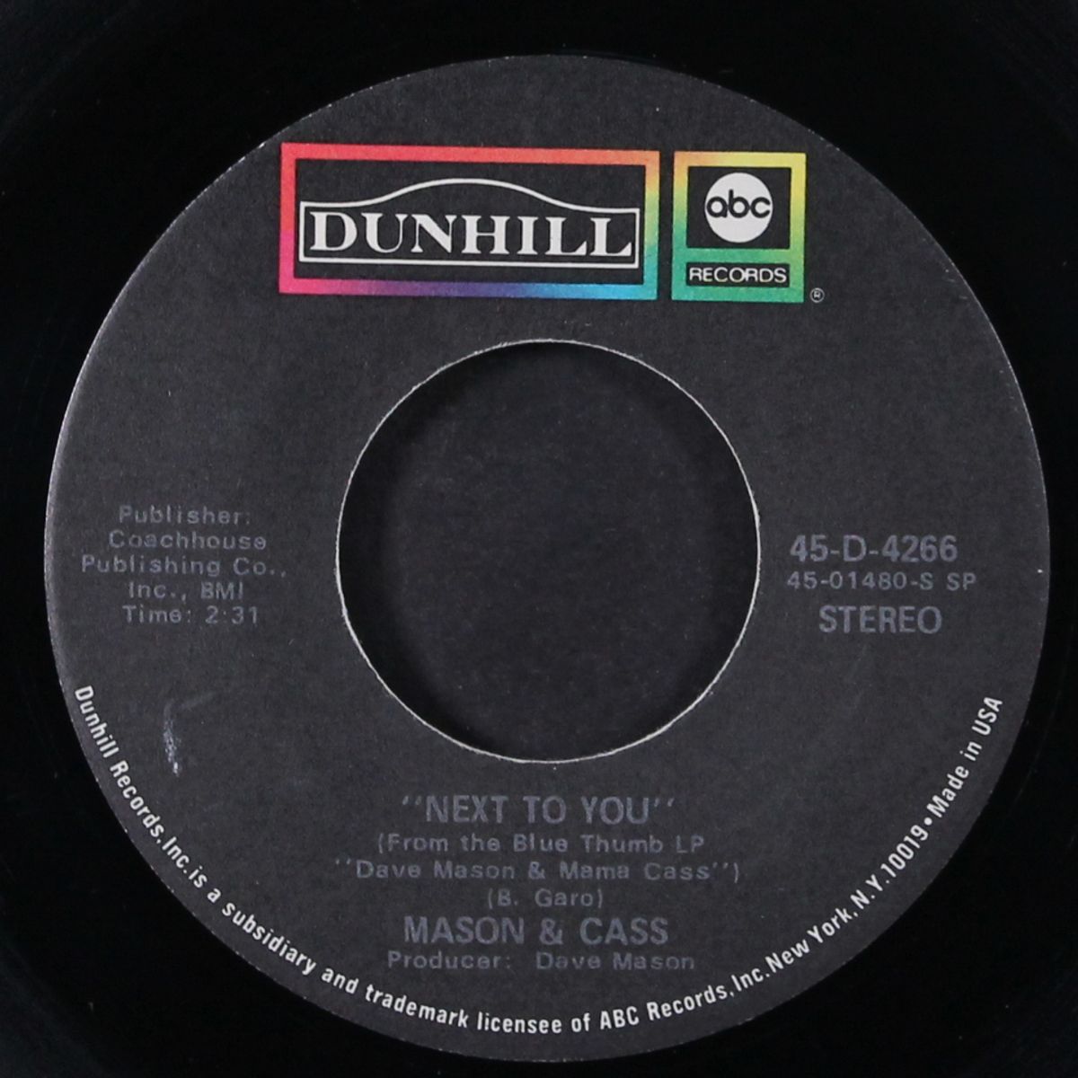 something to make you happy / next to you by DAVE MASON & CASS ELLIOT
