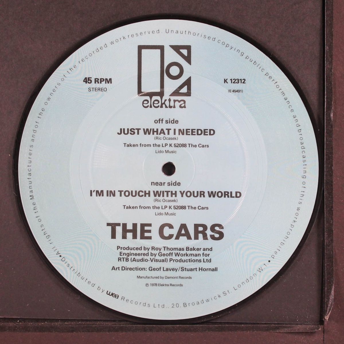 just what i needed / in touch with my world by CARS
