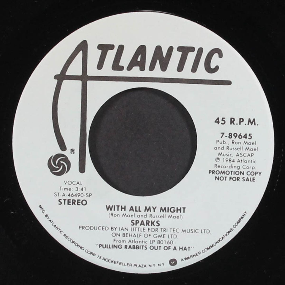 with all my might / same by SPARKS