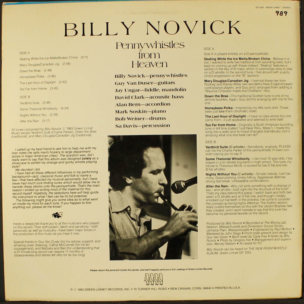 pennywhistles from heaven by BILLY NOVICK