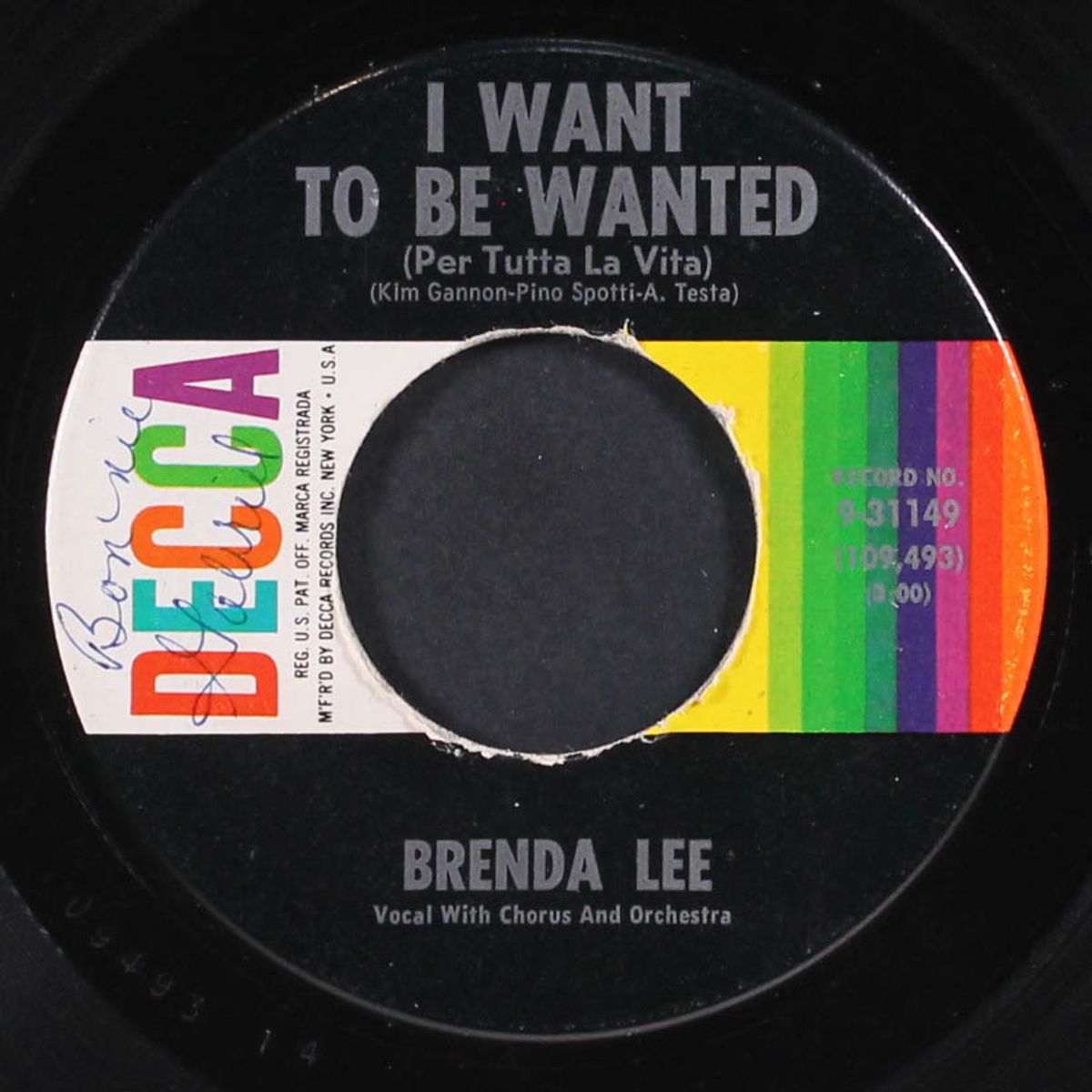 i want to be wanted / just a little by BRENDA LEE