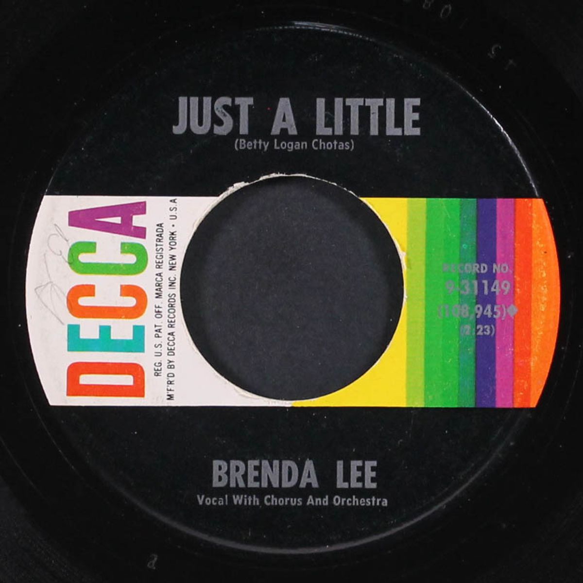 i want to be wanted / just a little by BRENDA LEE