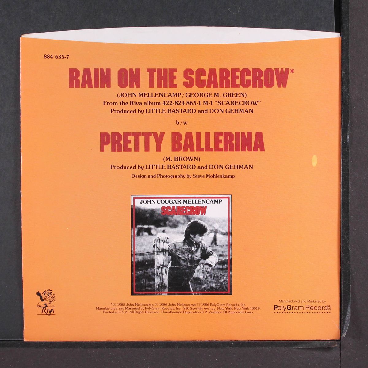 rain on the scarecrow / pretty ballerina by JOHN COUGAR MELLENCAMP