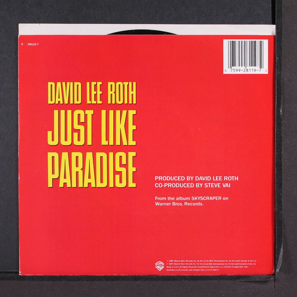 just like paradise / the bottom line by DAVID LEE ROTH