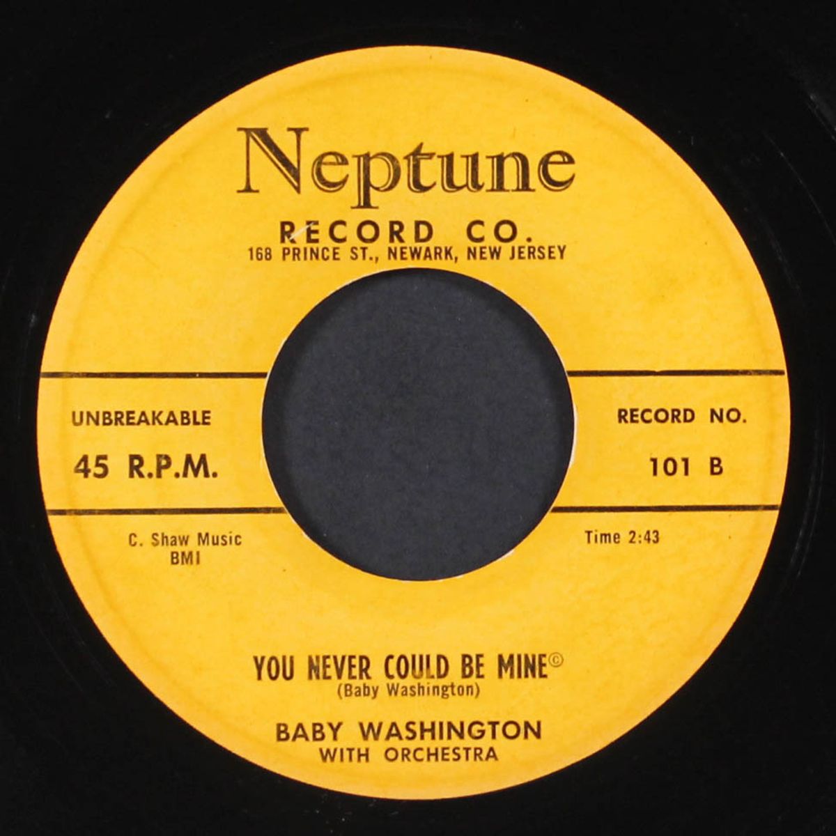 the time / you could never be mine by BABY WASHINGTON