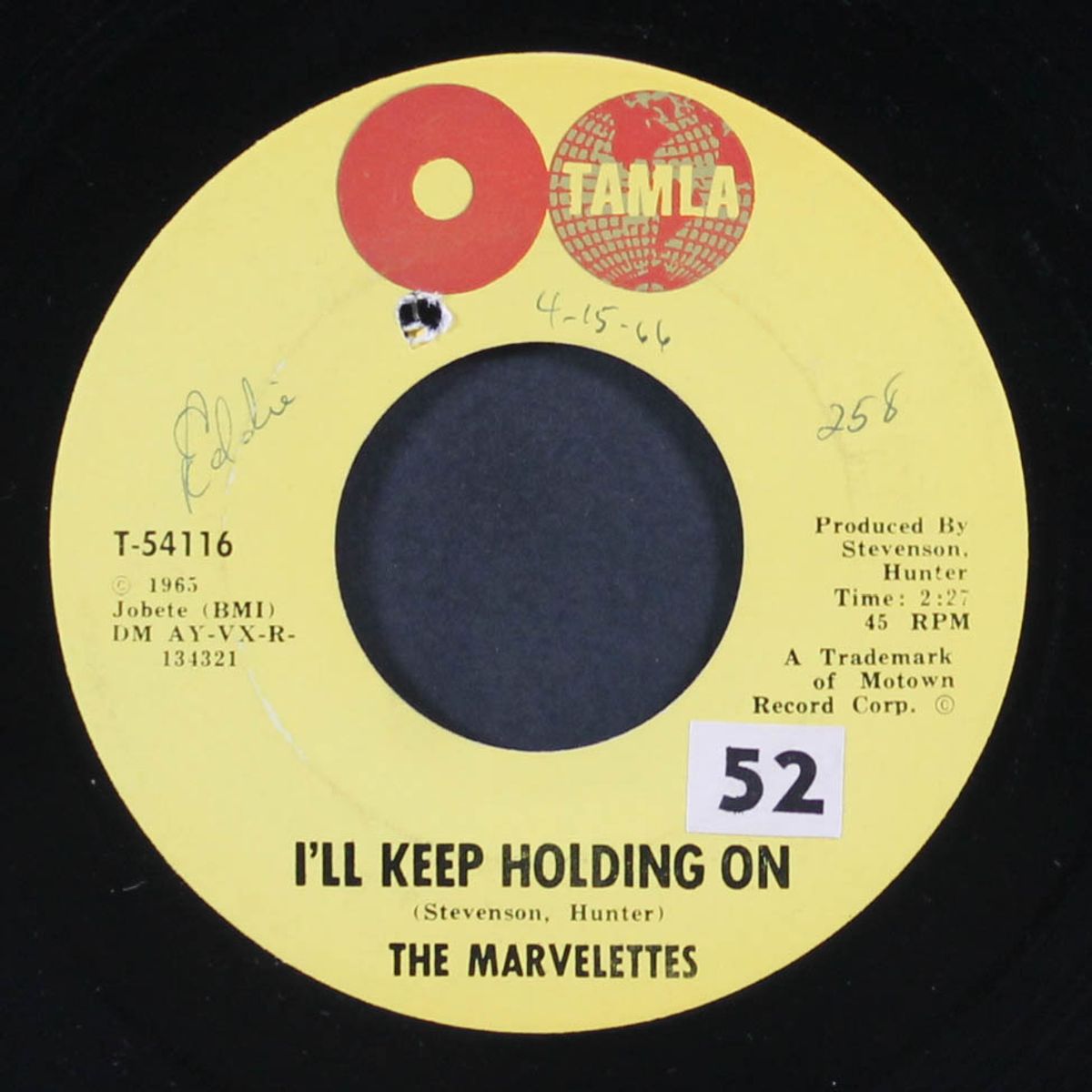 i'll keep holding on / no time for tears by MARVELETTES