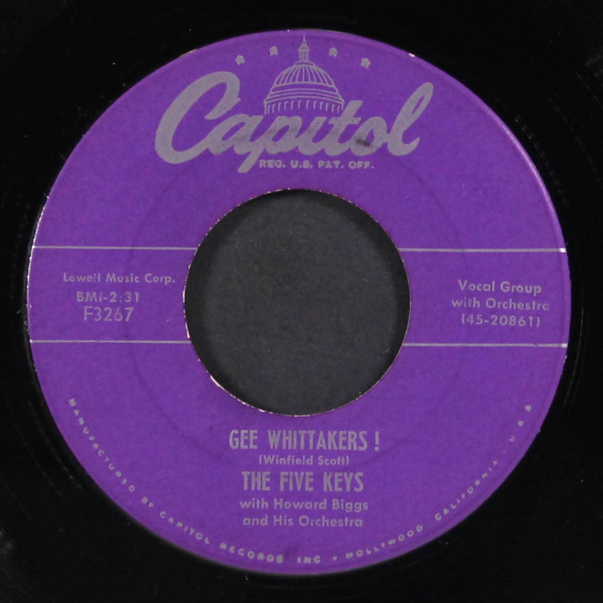 gee whittakers! / 'cause you're my lover by FIVE KEYS