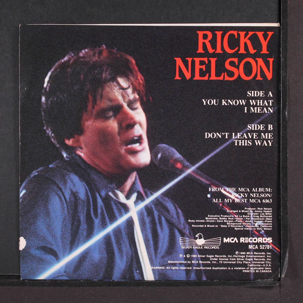 you know what i mean / don't leave me this way by RICKY NELSON