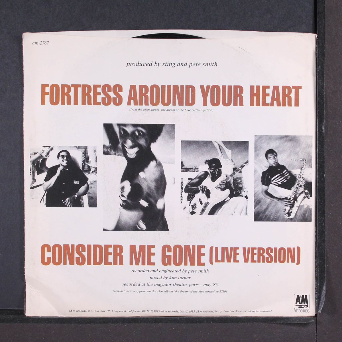 fortress around your heart / consider me gone (live) by STING