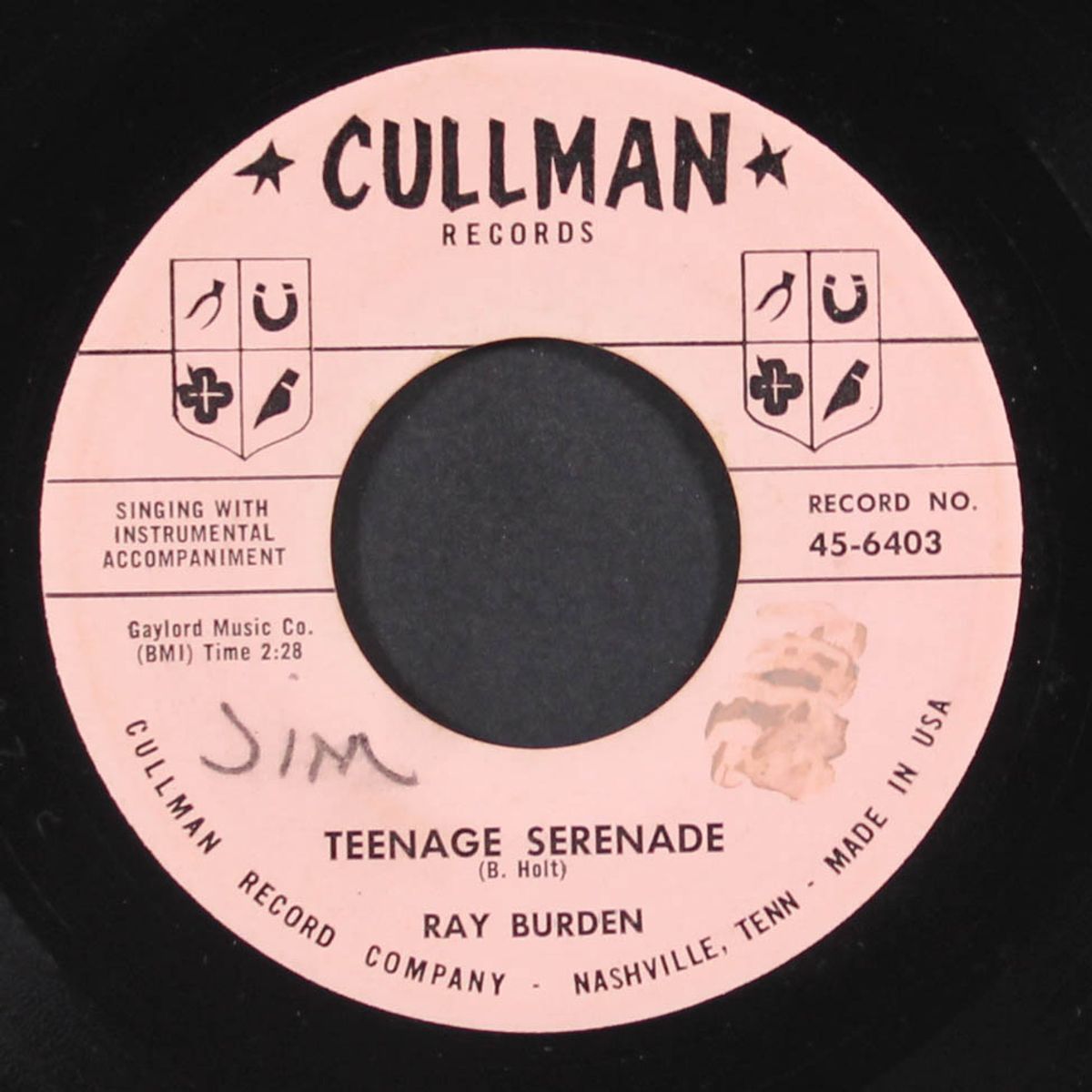 that kind of carrying on / teenage serenade by RAY BURDEN