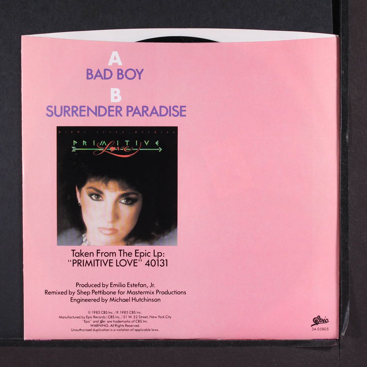 bad boy / surrender paradise by MIAMI SOUND MACHINE