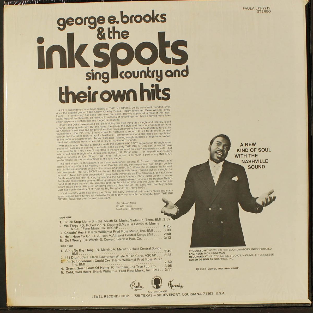 sing country and their own hits by GEORGE E. BROOKS & INK SPOTS