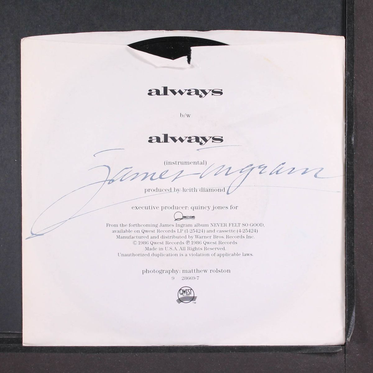 always / same by JAMES INGRAM