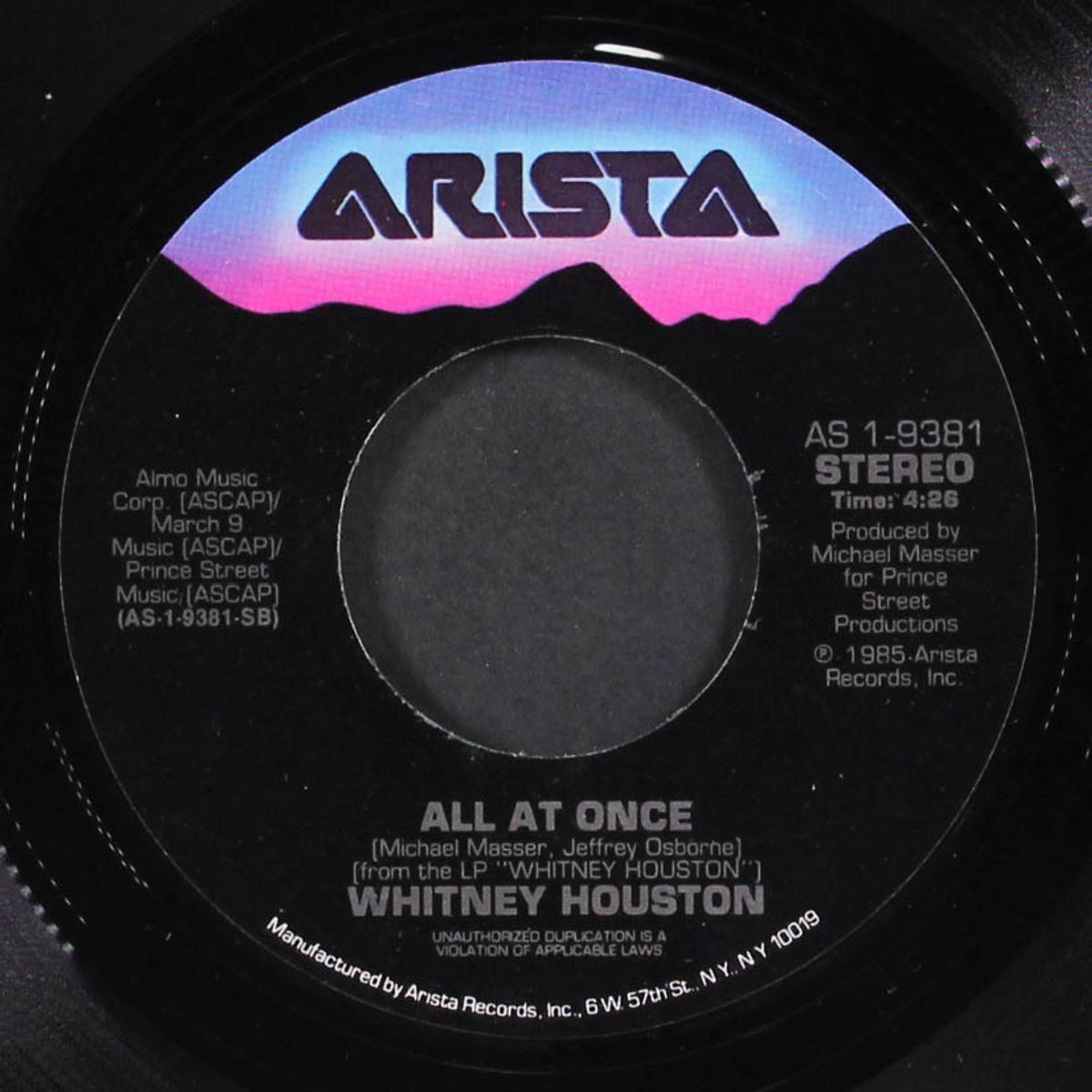 saving all my love for you / all at once by WHITNEY HOUSTON