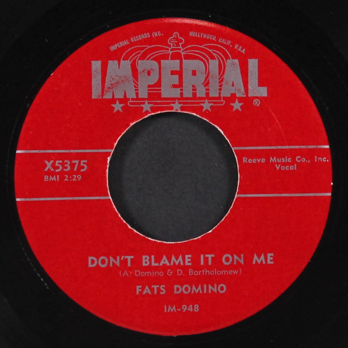 bo weevil / don't blame it on me by FATS DOMINO