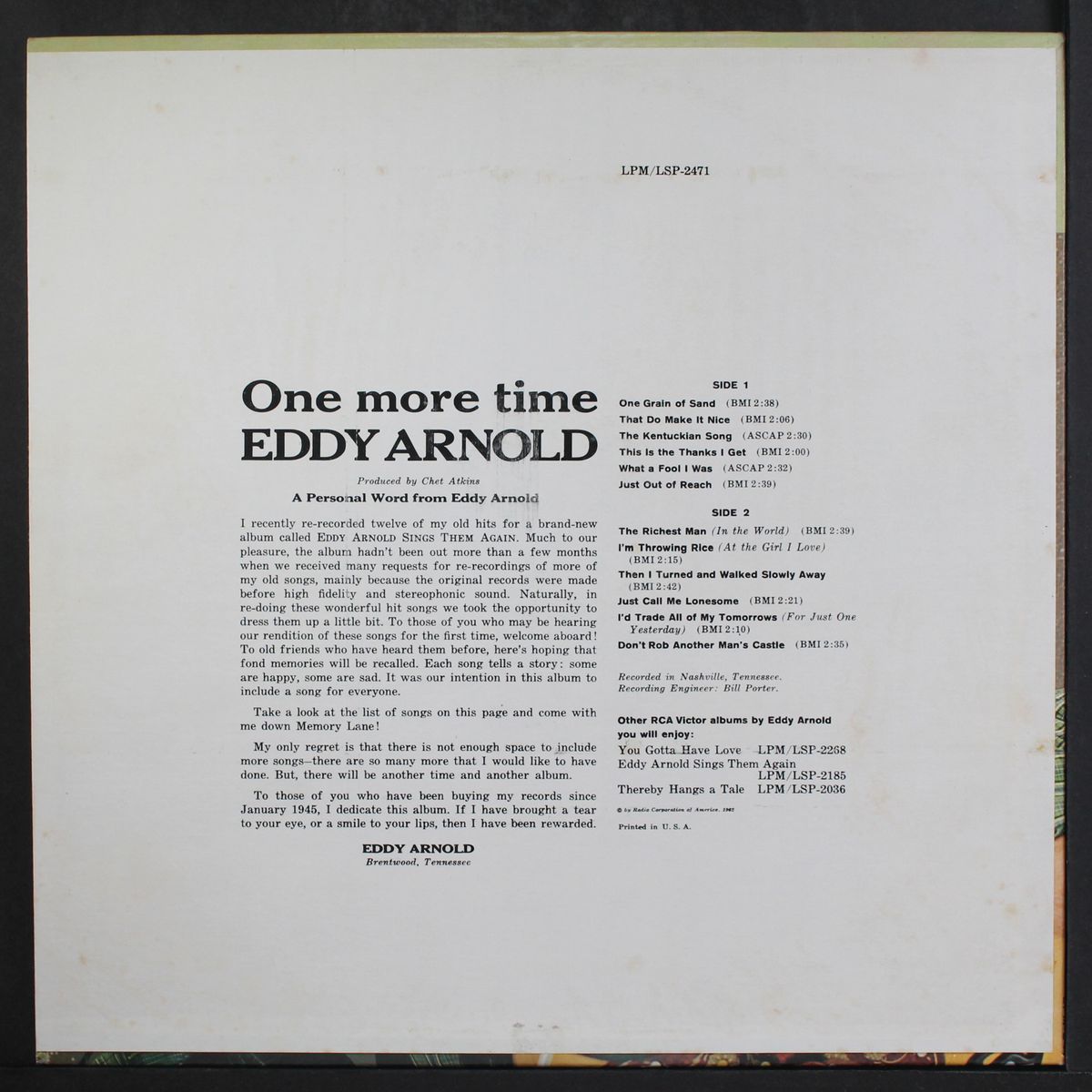 one more time by EDDY ARNOLD