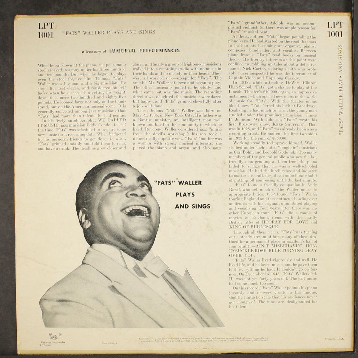 immortal performances by FATS WALLER