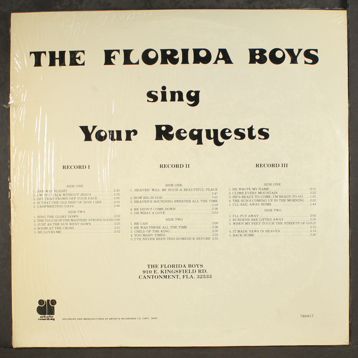 sing your requests by FLORIDA BOYS