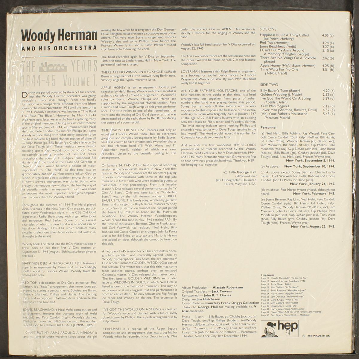 the v disc years 1944-45, vol. 1 by WOODY HERMAN