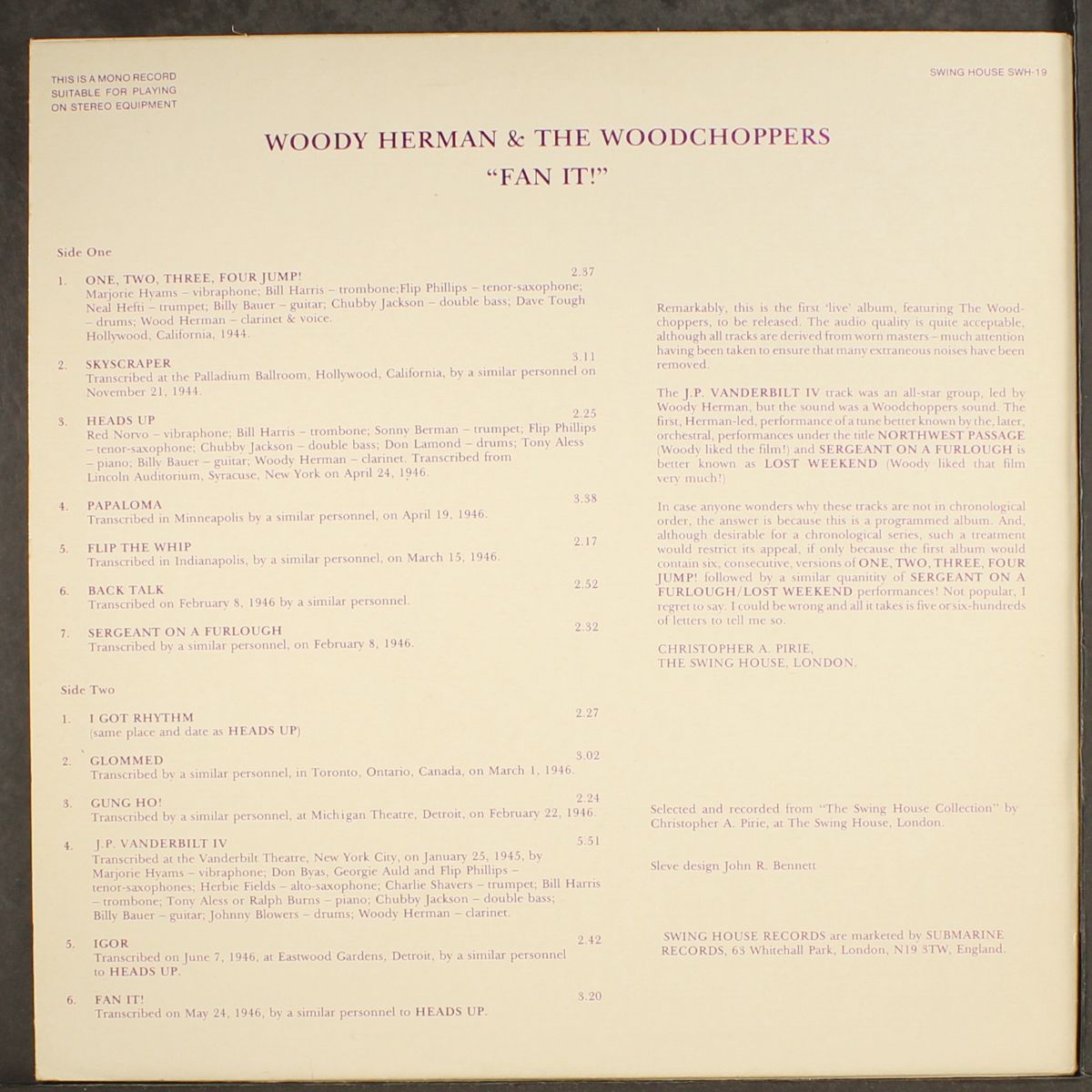 fan it! - rare live performances by WOODY HERMAN