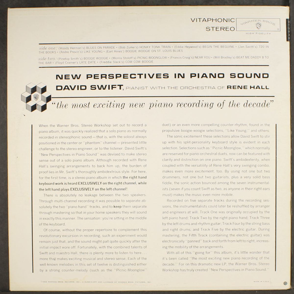 new perspectives in piano sounds by DAVID SWIFT