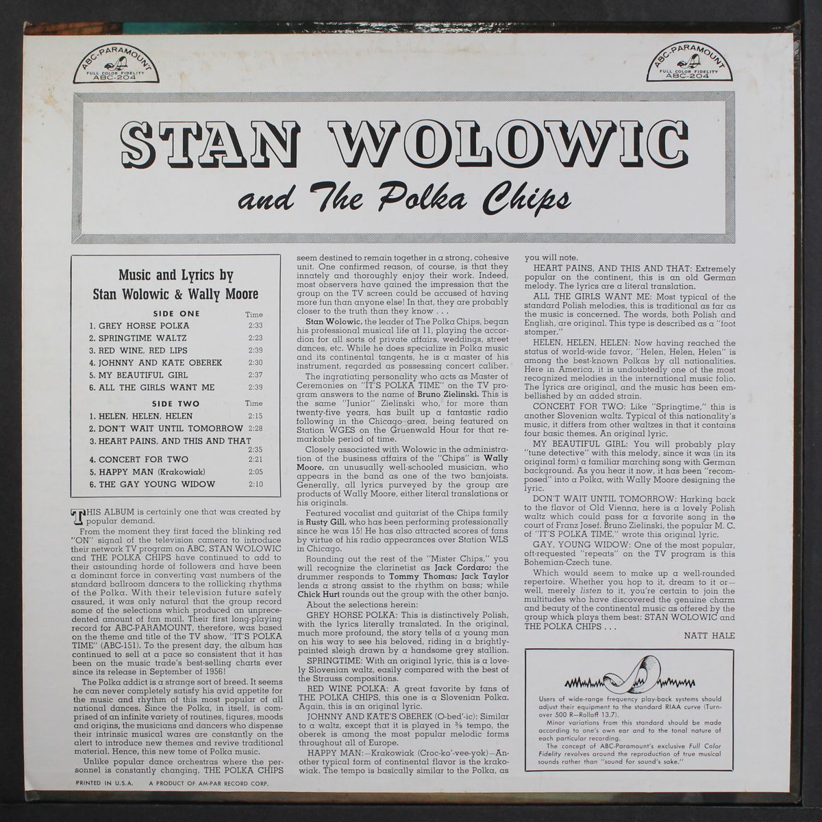 and the polka chips by STAN WOLOWIC