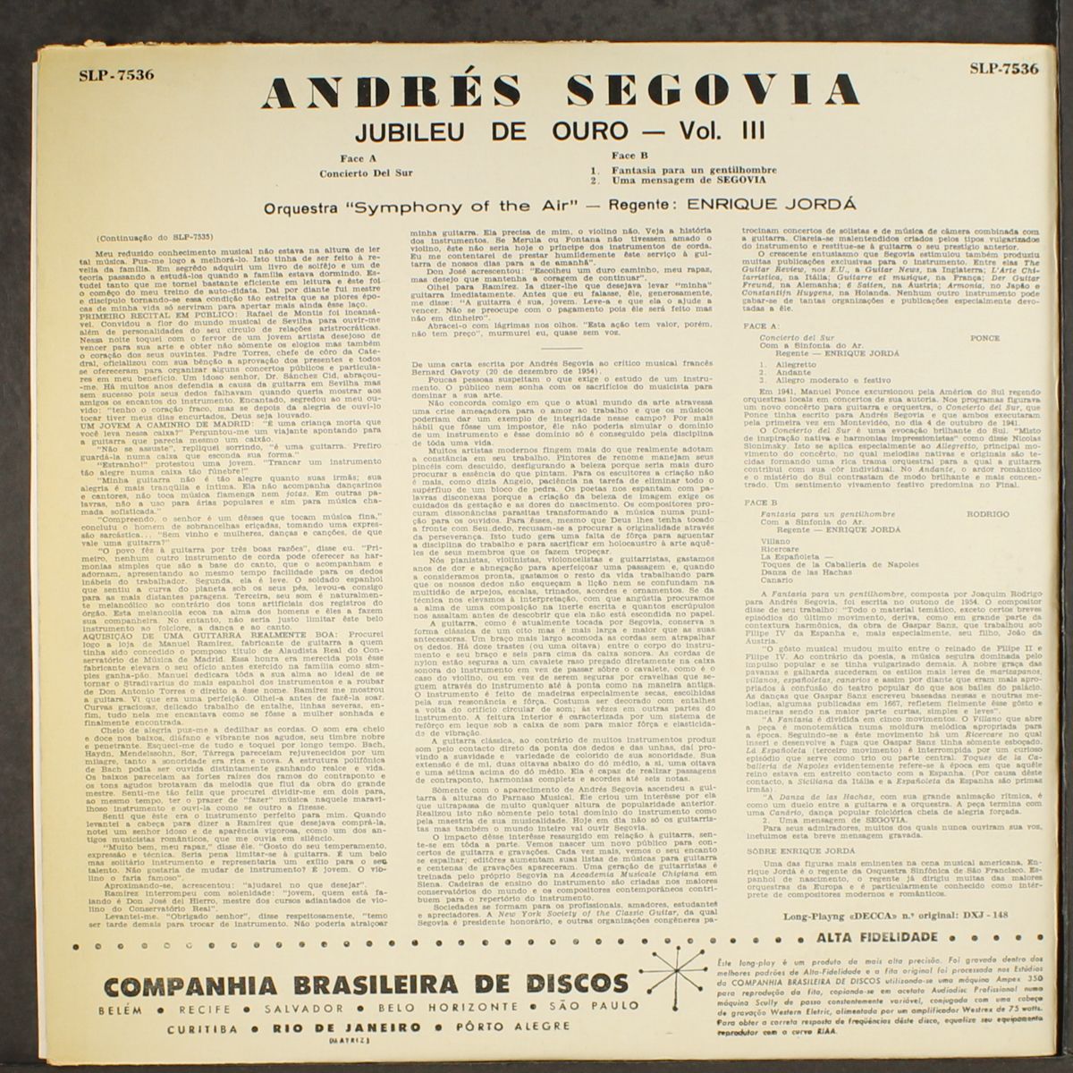 jubileu de ouro, vol. 3 by ANDRES SEGOVIA