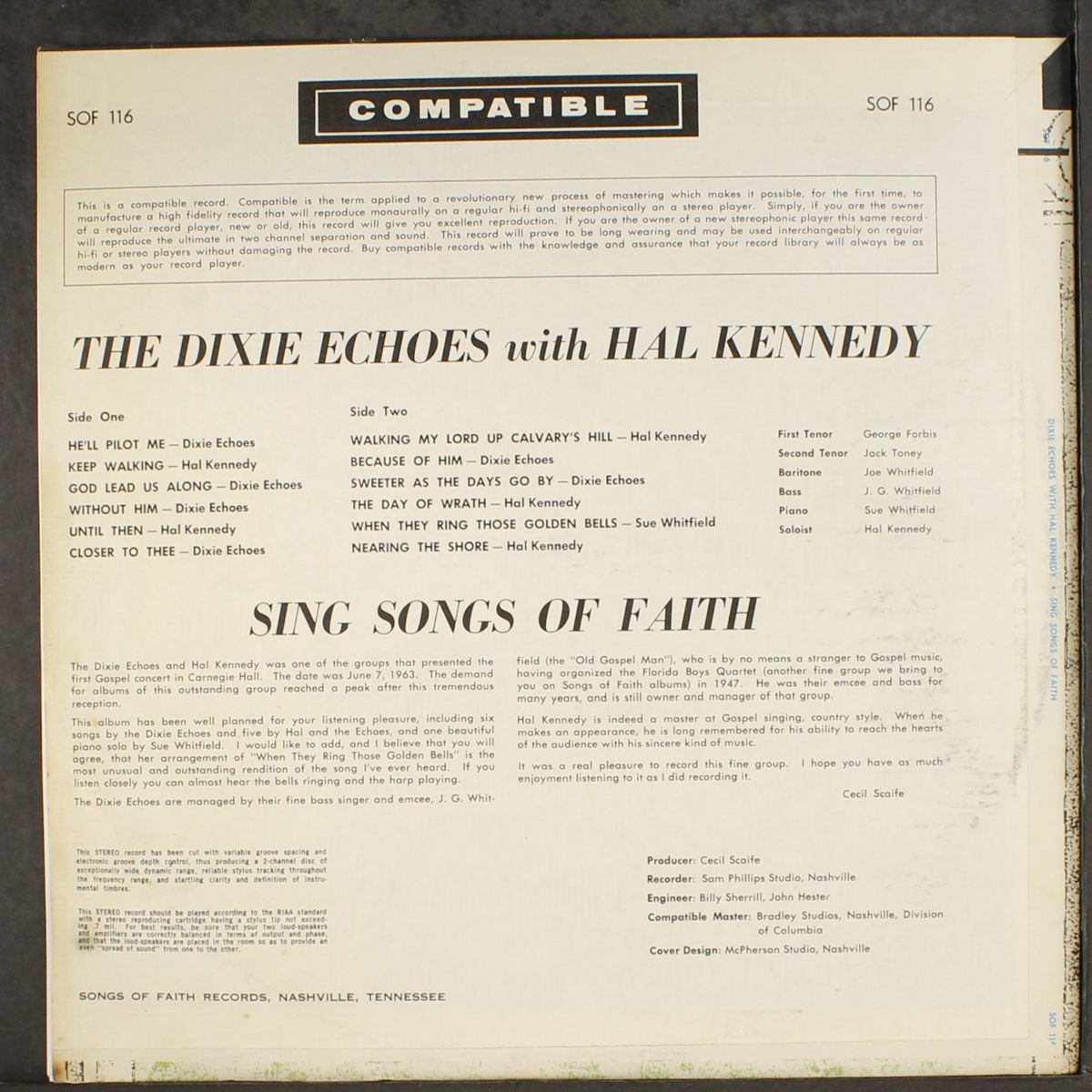 sing songs of faith by DIXIE ECHOES